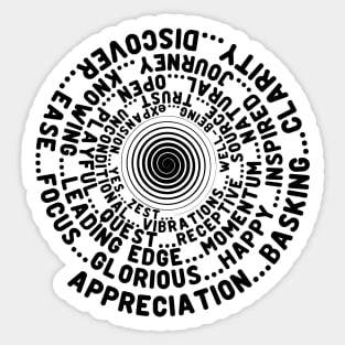 ABC FEEL GOOD Vortex Abraham-Hicks Inspired Typography Law of Attraction Sticker